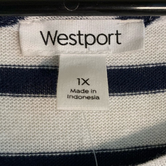 Westport blue & white striped shoulder cutout - Picture 6 of 8